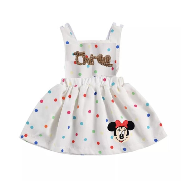 Minnie Mouse Dress Minnie Mouse Third Birthday Minnie Dress Birthday Clothes